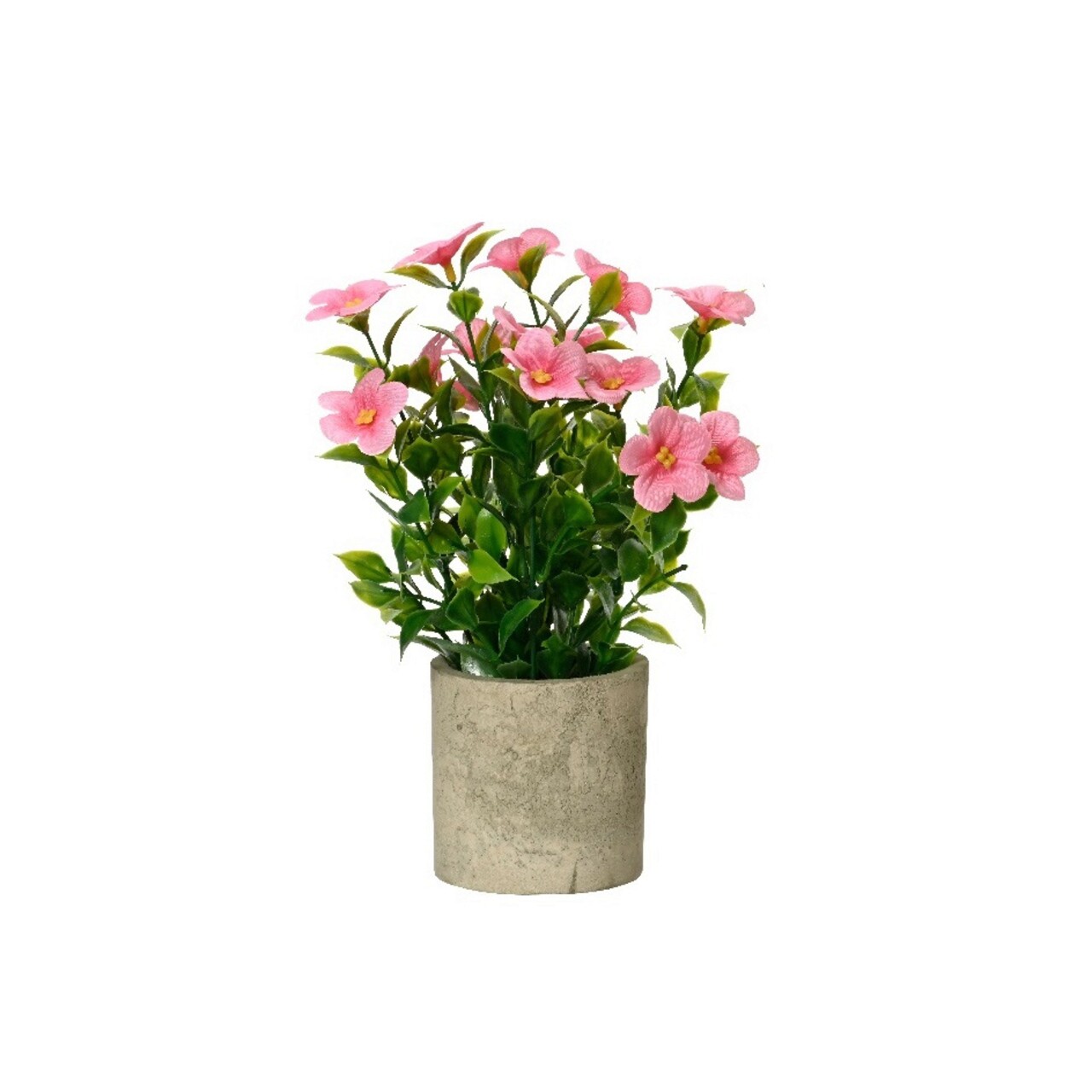 Floare artificiala in ghiveci Catharanthus, Decoris, Ø10 x 25 cm, hartie, roz - imagine 3
